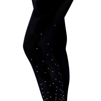 CALZA AMERICANA STAFFA STRASS FULL BLACK