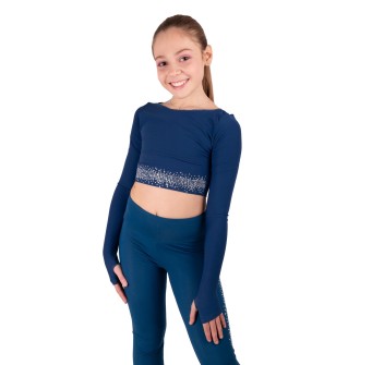 Crop top glow termico black