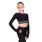 Crop top glow termico black